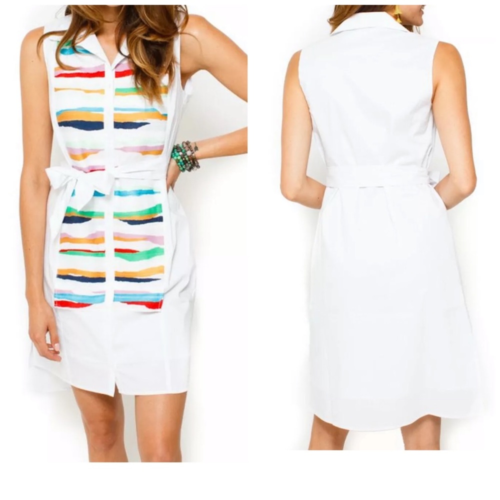 NWOT Elaine Turner Anastasia White Shirt Dress